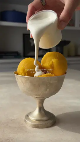 1 ingredient mango sorbet yuhhhh