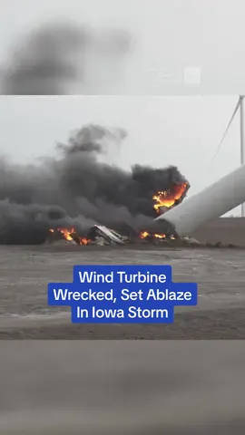 Multiple tornadoes touched down southwest of Des Moines, Iowa, on Tuesday, causing extensive damage to wind farms in the area. #TheWeatherChannel #fyp #weathertok #news #tornado #wind #windturbine #storm #damage 