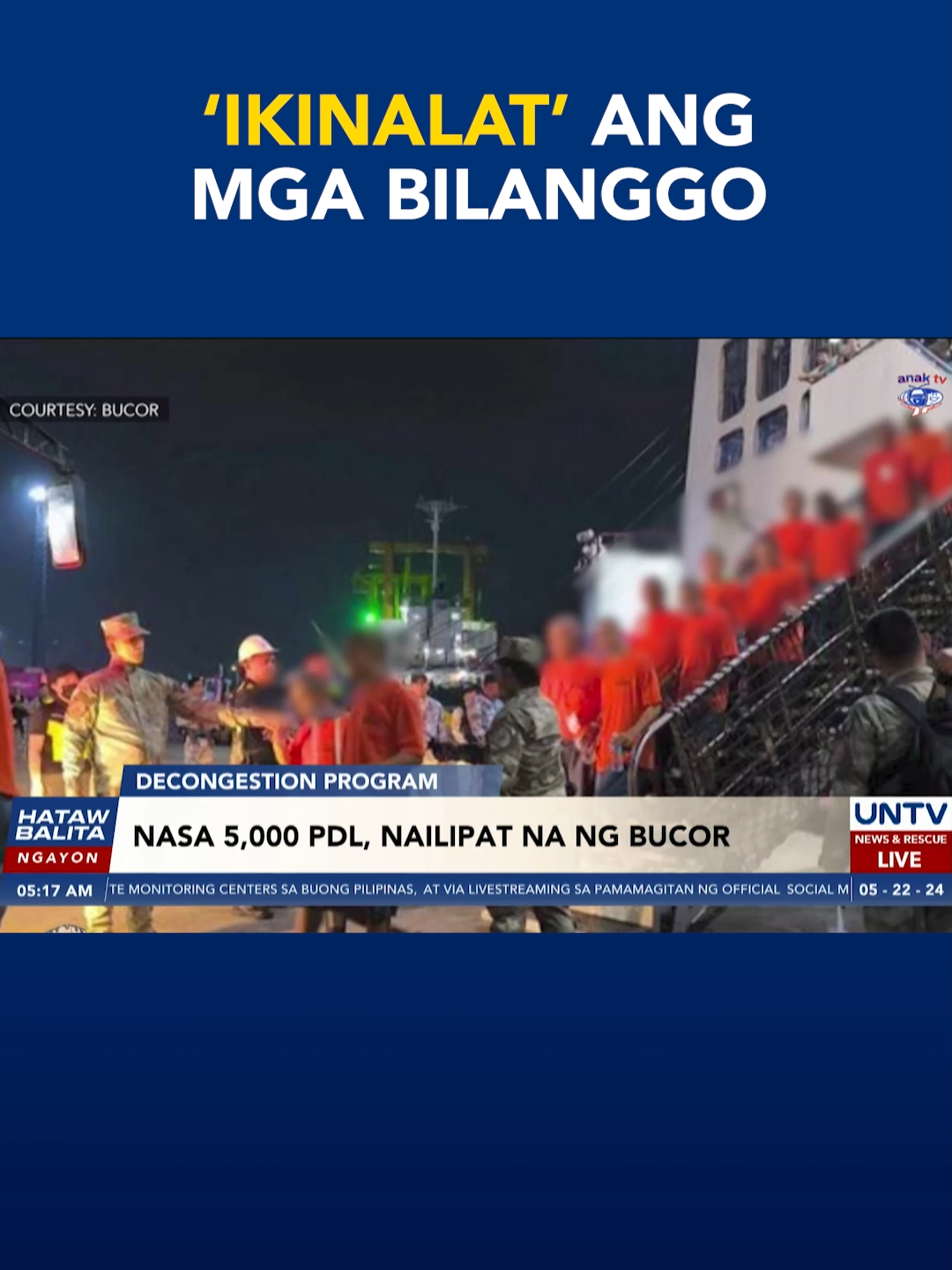 Decongestion sa mga kulungan, nagpapatuloy; nasa 5,000 PDLs, nailipat na #newsph  #untvnewsandrescue  #untv