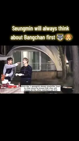 Seungmin may love making fun of  Bangchan, but he will always be the first to think about Chris and make sure he eats by feeding him 🐺 🐶 #bangchan #seungmin #straykids #skz #seungchan #kpop  @Stray Kids @straykids_japan 