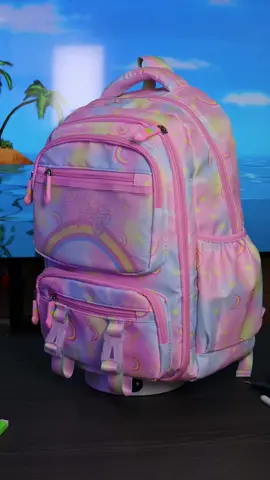 Beautiful rainbow butterfly school bag,large capacity waterproof and breathable #backpack #lovelybirthday #birthday #fashion #schoolbackpack #large #waterproof #lovely #girls #student #color #rainbow #rainbowbag 