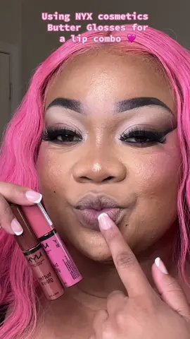Another Lip Combo I fell in love with from @NYX Professional Makeup 🩷  #makeup #fyp #lipcombo #nyxcosmetics #buttergloss #lipgloss #lips 