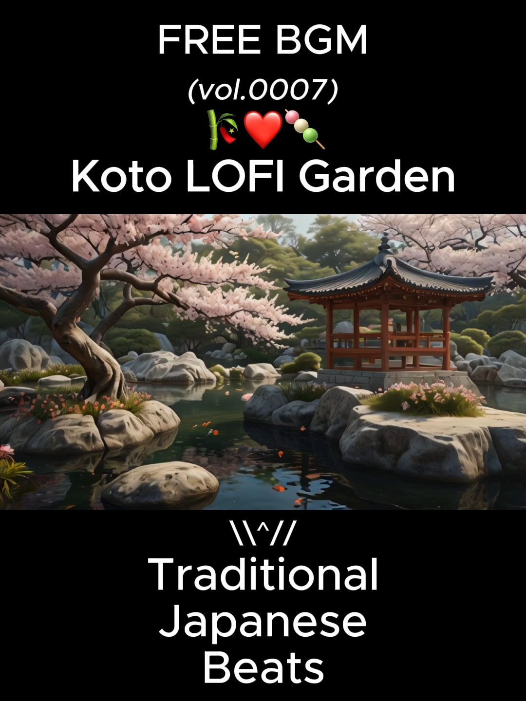 ❤️ #FREE #BGM #Shorts _vol.0007 🎋 Koto #LOFI Garden \\^// Traditional Japanese Beats 🍡