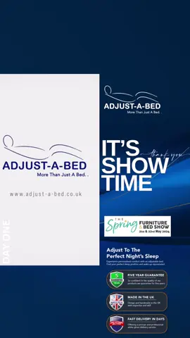 A Big thank you to all our Retailers who joined us today at the Spring Furniture Show. A brilliant day with amazing feedback to our brand new products and point of sale graphics. Adjust-A-Bed looks forward to another day tomorrow for day two.. here are a few highlights of the day. The show is open to all retailers. Those visiting the show can look forward to viewing the new Adjust-A-Bed lifestyle base, which has an ultra-compact design, an incredibly strong frame with an upgraded weight capacity of 30 stone and benefits from our super smooth action technology. To complement our leading mattress range explicitly designed to accommodate Adjustable bed technology, we will also launch a brand new range of Gel-Flex mattresses with high specification and three variations of tensions. With a touch of Luxury - our Natural range will be on the stand to experience. Blending the finest UK craftsmanship and natural materials, this eagerly awaited range will be highly talked about for its comfort and affordability, available in 3000, 5000 and 7000 spring counts.  We look forward to welcoming you to our Adjust-A-Bed stand at this year's Minerva Spring Furniture Show 2024.