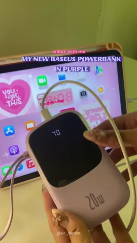 really love this purple powerbank from baseus. super affordable and high quality. get yours now! #baseuspowerbank #baseuspowerbank20000mah #baseuspowerbankviral #fyp #foryoupage #baseus 