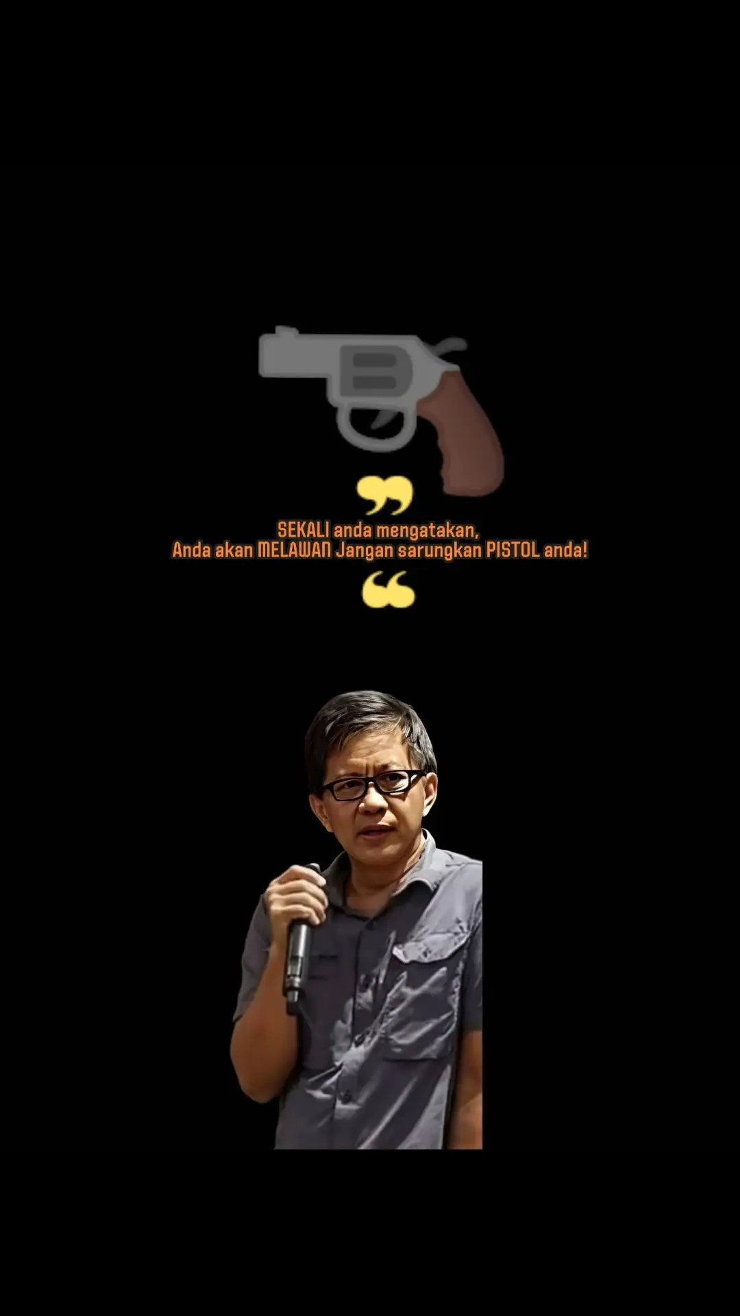 sekali anda mengatakan, anda akan melawan, Jangan sarungkan pistol anda 🔫🔥 #rockygerung  #berbagiilmu  #faktaunik 