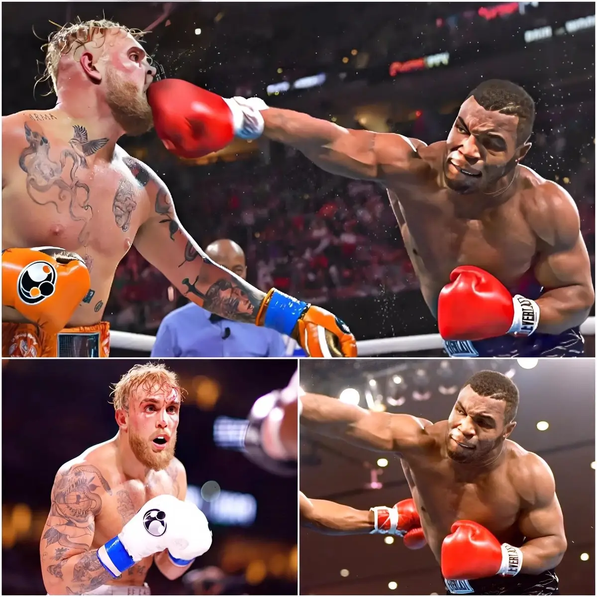 Mike Tyson 'defeated' Jake Paul In Just 5 Punches! Made Him Unconscious. Forced To Surrender   #MikeTyson #boxing #BoxingAddict #JakePaul #Legend