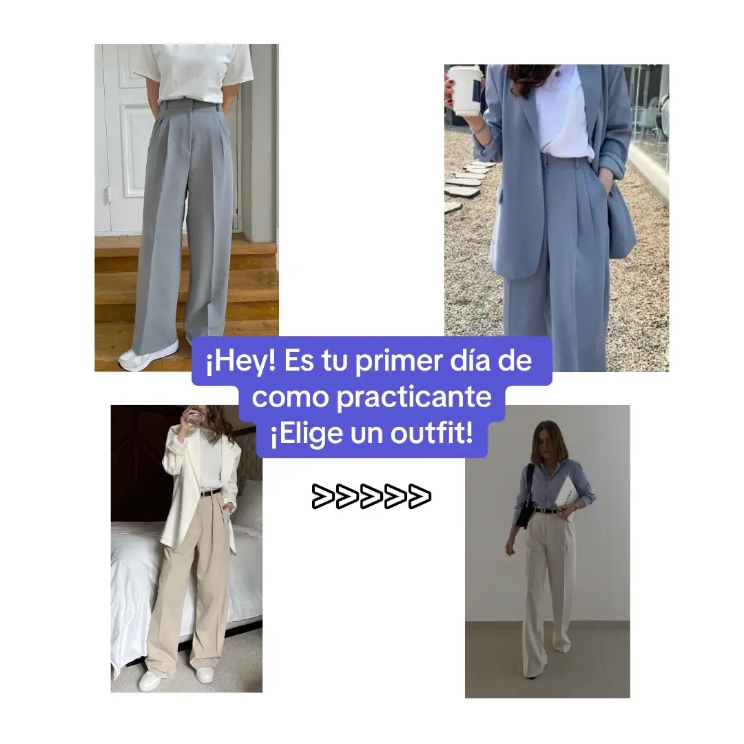 Elige tu outfit, carrera y empresa a realizar tu práctica soñada 😌💭 ¿Sabías que puedes hacerlo realidad? 👀 ¡Claro que si! ⭐️ Anímate a postular a las vacantes que tenemos para ti en www.firstjob.me 🧑‍💻💜 #fyp #practicas #trabajo #parati #carreras 