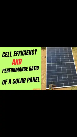 #CapCut Performance ratio and cell efficiency of a solar panel 