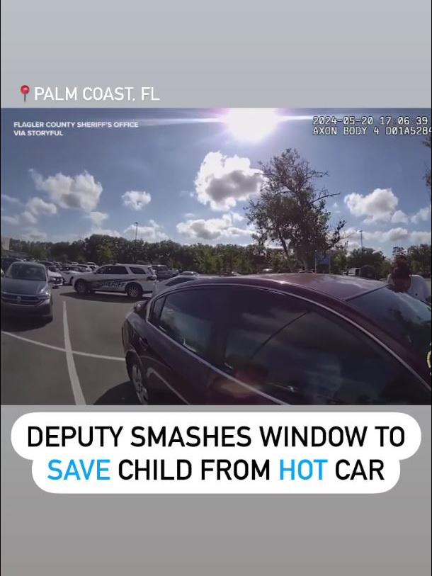 PART 1 | According to the FCSO, deputies received a call from a woman reporting that her year-old daughter had accidentally been locked inside a vehicle in the parking lot of a Walmart in Palm Coast.     #news #hotcar #florida #rescue #bodycamfootage