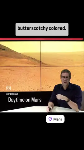 The Earth’s nitrogen-rich atmosphere gives our sky a variety of colors at different times of day. On Mars, the atmosphere is mostly made of CO2 and is much, much thinner so it absorbs sunlight differently.  Daytime on Mars, barring the occasional sand storm, has a caramel color to it. But as the Sun goes down the area near sunset can take on a blueish hue.  For now rovers can witness the Martian sky? Do you think a human will get to experience it someday? #mars #rover #sunset #martian 