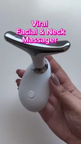 This facial & neck massager is a must in your skin care routine.  #facialmassage #neckmassage #viral #massager #skincare #skincareroutine #massagetool 