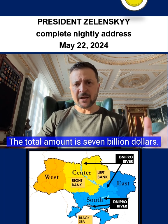 May 22 -Zelenskyy Nightly Address -Wartime President Volodymyr Zelenskyy provides a daily update on Russia-Ukraine War