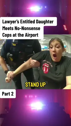 Lawyer’s Entitled Daughter Meets No-Nonsense  Cops at the Airport #cops #police #copsusa🚔🇺🇸 #policeofficer #foryou 