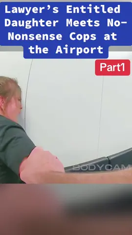 Lawyer’s Entitled Daughter Meets No-Nonsense Cops at the Airport #part1 #cops #copsoftiktok #police #viral #usa #policeofficer #policeoftiktok #lawyertiktok #airport 