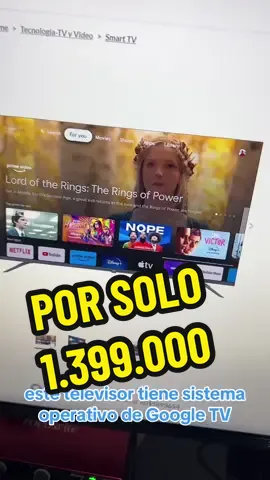 Televisor de 58 pulgadas 4k con sistema operarivo google Tv en un super precio en la tienda Falabella. #Tv #smarttv #googletv #ofertascolombia #descuentoscolombia 