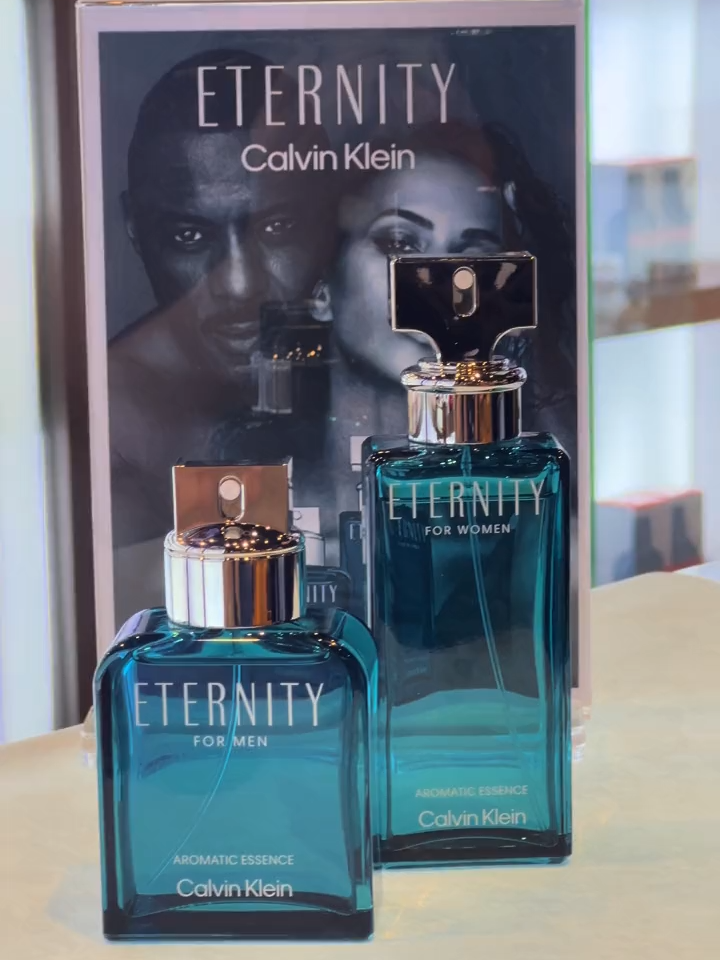 | PARFUMERIE | Experience a timeless and elegant scent from Calvin Klein Eternity Aromatic Essence for both men and women, suitable for any occasion. The fresh aroma reminds us of the memories we made together. It’ll take with us for Eternity. #ParfumerieKH #Men #Women #Scent #shopnow #foryouu