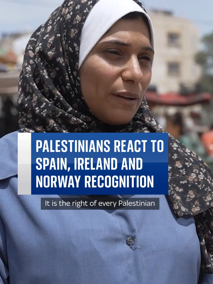 ‘A step in the right direction’: Palestinians react to Ireland, Spain and Norway recognising state One woman from Gaza said she was ‘delighted and proud’ 🔗Tap the link in the bio for more #Palestine #Gaza #Hamas #Spain #Norway #Norway #Israel