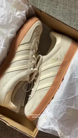 my perfect neutral sneaker for spring and summer ✨🤍 #adidasgazelle #adidasgazelleindoor #unboxing @adidas 