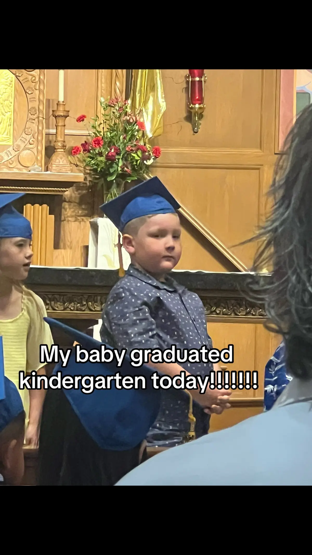 My son graduated kindergarten today!!!!!!! 