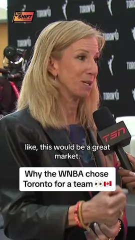 WNBA commissioner Cathy Engelbert explains why the league is choosing Toronto for its next expansion team 🇨🇦 #theshiftsports #WNBA 