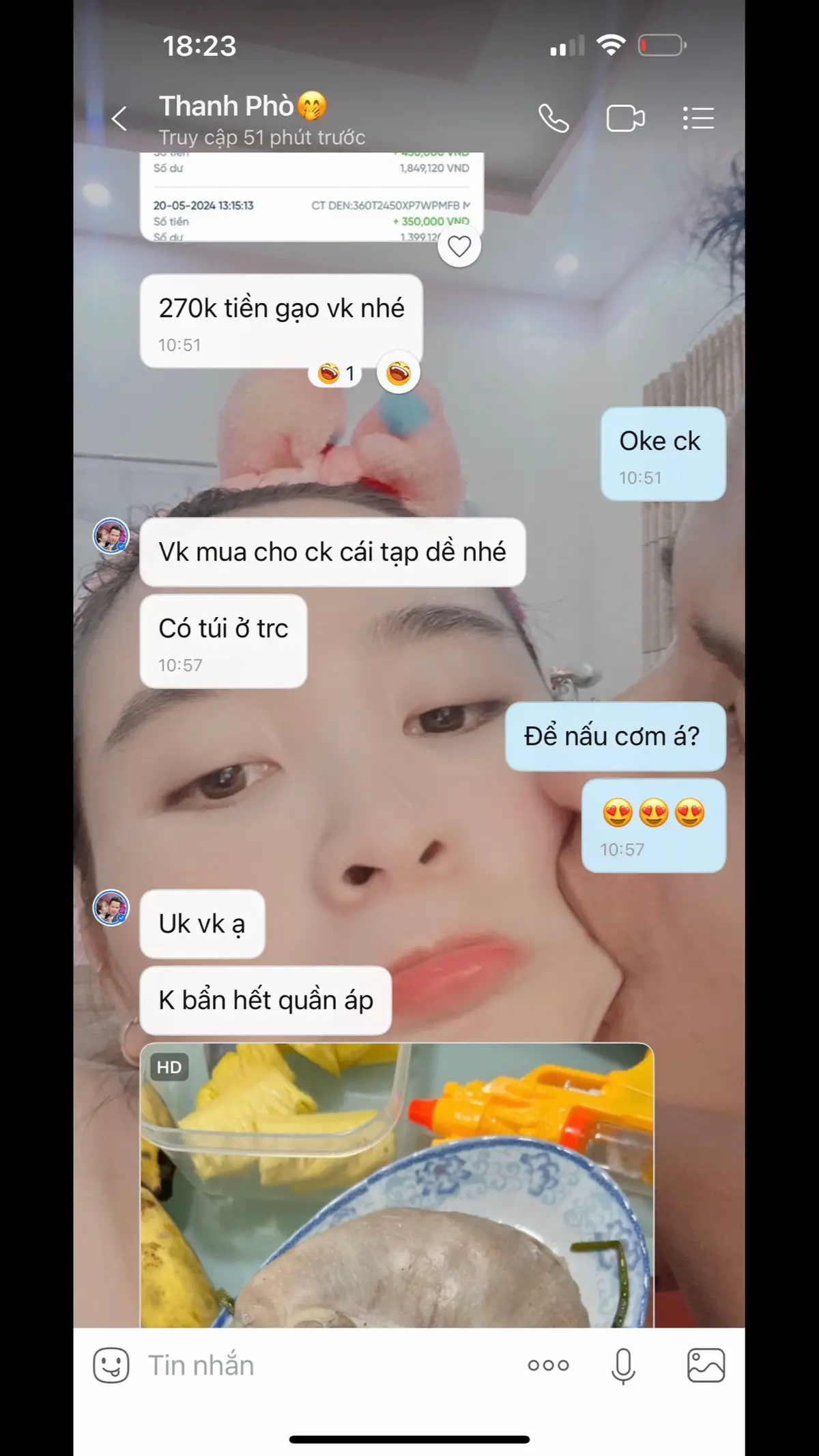 Mời các anh chồng đú trend☺️ đừng ai nói ck tui ăn bám vk nhé. Lương của ổng có tháng còn x2 lương tui😂 Trộm vía 