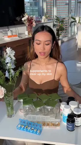 My current stack of supplements for my acne/ eczema. Everyone has different causes of why they have skin issues so will require different things. I've been working with a functional practitioner through @getmalla to create personalized health plans that will work for me. #clearskin #acnetreatment #eczemarelief #eczematreatment #acne #acnetips