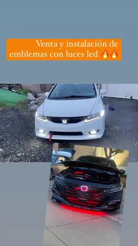 Enmbleas con luz led disponible 🇺🇸🇩🇴#hondacivic#honda 