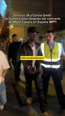 Corina Smith y Vinicius JR se fueron juntos después del concierto de Myke Towers en españa 👀 🇻🇪 #CorinaSmith #ViniciusJunior #ViniJR #DentroDelGenero 
