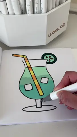 🥝 Satisfying ASMR coloring video 🥝                        Who's up for a cool and refreshing green drink as the temperature rises? ☀️🕶️                                                                                                                                                                                                                         #asmrcoloring #asmrvideo #asmrsounds #coloringbook #coloringbookforadults #coloringtrend #fyp #fypシ #viral #coloring #markers #colorwithme🌸 #relaxingcoloring #satisfyingvideo 