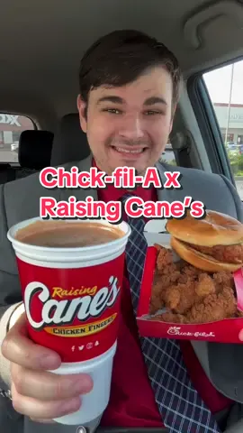 @Chick-fil-A Dipped In @Raising Cane's Sauce?‼️ #fastfood #mukbang #foodie #chickfila #raisingcanes #foodtiktok #fyp #foodreview 