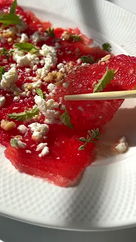 🍉 Summer is here ☀️  https://themodernnonna.com/watermelon-carpaccio/