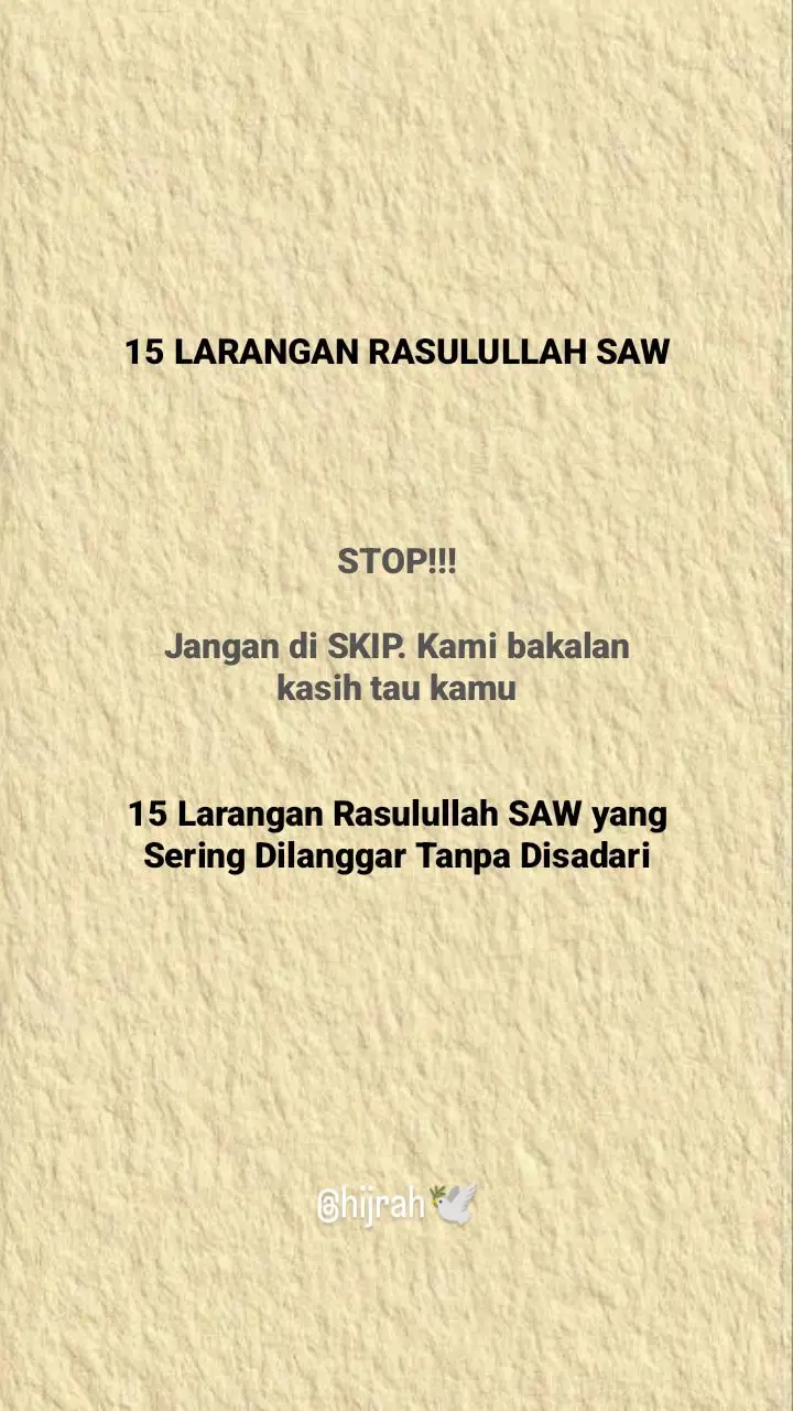 15 larangan Rasulullah #larangan #rasulullah #4upage #doa #fypシ゚viral #4upage 