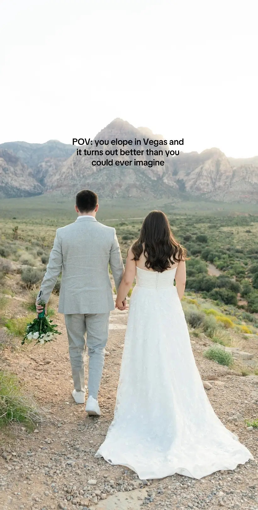One of the best decisions we ever made! 🇺🇸💍✈️ We decided a traditional wedding wasn’t for us so we flew from the UK to elope in Red Rock Canyon, Las Vegas. We saved an fortune, had THE best day and travelled the US for 3 weeks ✨  #lasvegas #elopement #lasvegaselopment #redrockcanyon #nevada #vegastiktok #wedding #nontraditionalwedding #view #mountains #Outdoors #travel #traveltiktok #married #elopementwedding 
