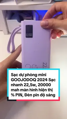 Review Sạc dự phòng mini GOOJODOQ 2024 Sạc nhanh 22.5w, 20000 mah màn hình hiện thị % PIN, Đèn pin độ sáng cao Sạc Pin Phụ Kiện #ni3conreviewdoxuhuong #mebimsua #sanphamxuhuong #review #sacduphong #sacduphong20000mah #sac #congnghe#sacduphong20000mah
