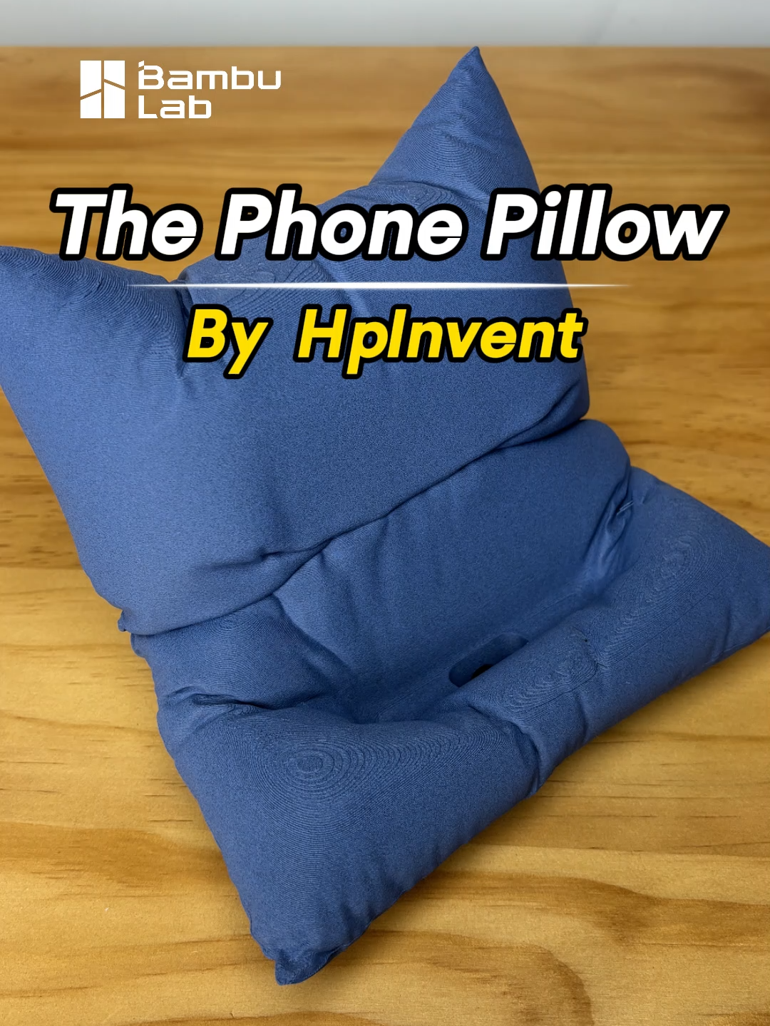 Print a pillow for your phone! Model: The Phone Pillow Designer: HpInvent  Printer: Bambu A1 Filament: Bambu PLA-CF Model file from MakerWorld. #bambulab #3dprintinglife #3dprinter #phonestand #technology