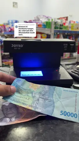 Replying to @Fitri Utami alat cek uang asli atau palsu money detector dari joyko md 100 punyaku juga hampir 1 tahun masih awet kak #alatcekuang #alatcekuangasliataupalsu #joykomd100 #moneydetector 