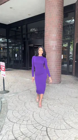 think purple might be my color 💁🏽‍♀️💜 dress @Revolve x AFRM #dress #OOTD #ootdfashion #fashiontiktok #revolve #purple 