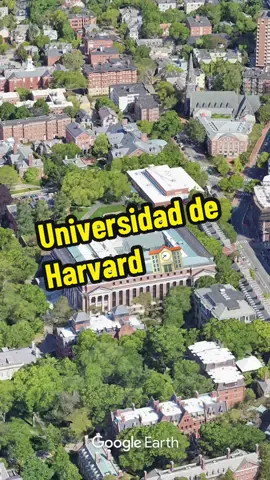 Harvard es la universidad más prestigiosa del mundo, descubre en este video por qué 🏫 #googleearth #usa #eeuu #harvard #cambridge 