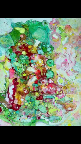 Sweet sour is this piece  So bubbly and fun like going into a candy store … #fyp #abstract #acrylicart #artwork #color #wip #arttherapy #artistsoftiktok #artoftheday #art #colorpopup #funnymoments #likecandy 