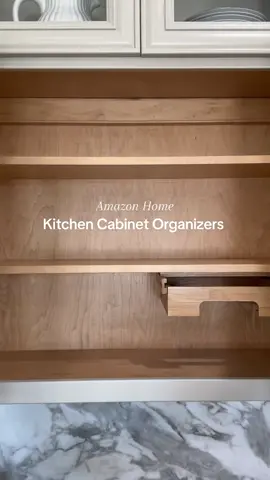 Feeling so extra organized with these cabinet organizers☺️ The bamboo risers, ceramic dinnerware set and paper plate dispenser on are summer deal today 🇺🇸  You can shop from my website in bio and tap any photo for links.  #amazonhome #amazonhomefinds #kitchenorganization #kitchencabinet 