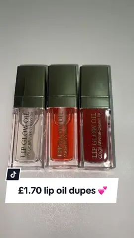 This lip oils are perfect dupes!!! 💕 they are so good and so cheap in comparison 💕 just £1.70 each or you can buy the set for £5 💕 #lipoil #dupe #beauty 