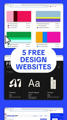 5 free design websites to save for later, when you’re in need of some creative inspiration #design #freedesigntools #designresource #freefonts #portfolioinspiration #designportfolio #graphicdesign #designstudent #freedesignresource #informative #typography #gcse #remix #bankholidayweekend 