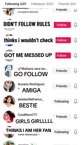 if you didn't follow the rules , we unfollowing bayybbaayyyy... GO FOLLOW THE BESTIES!!! #teamwork #latinavlogger #followtrain 