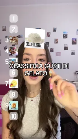 Classifica dei gusti di gelato😭🍦 #filtro  #filtroclassifica #gelati #gustidigelato