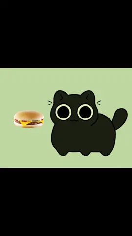 cheeseburger :3 #cheeseburger #kitty #cat #silly #sillycat #blackcat #animation #meow 