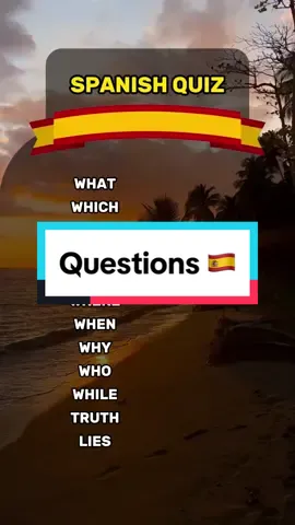 Asking questions in Spanish 🇪🇸 #spanishquiz #learnspanish #easyspanish #spanishlesson 