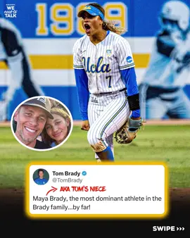 The goat has BEEN SAYING IT about his niece 🗣️ #tombrady #goat #brady #mayabrady #softball #ucla #bruins #womenssports (via NCAA Softball, h/t Tom Brady, UCLA Softball)