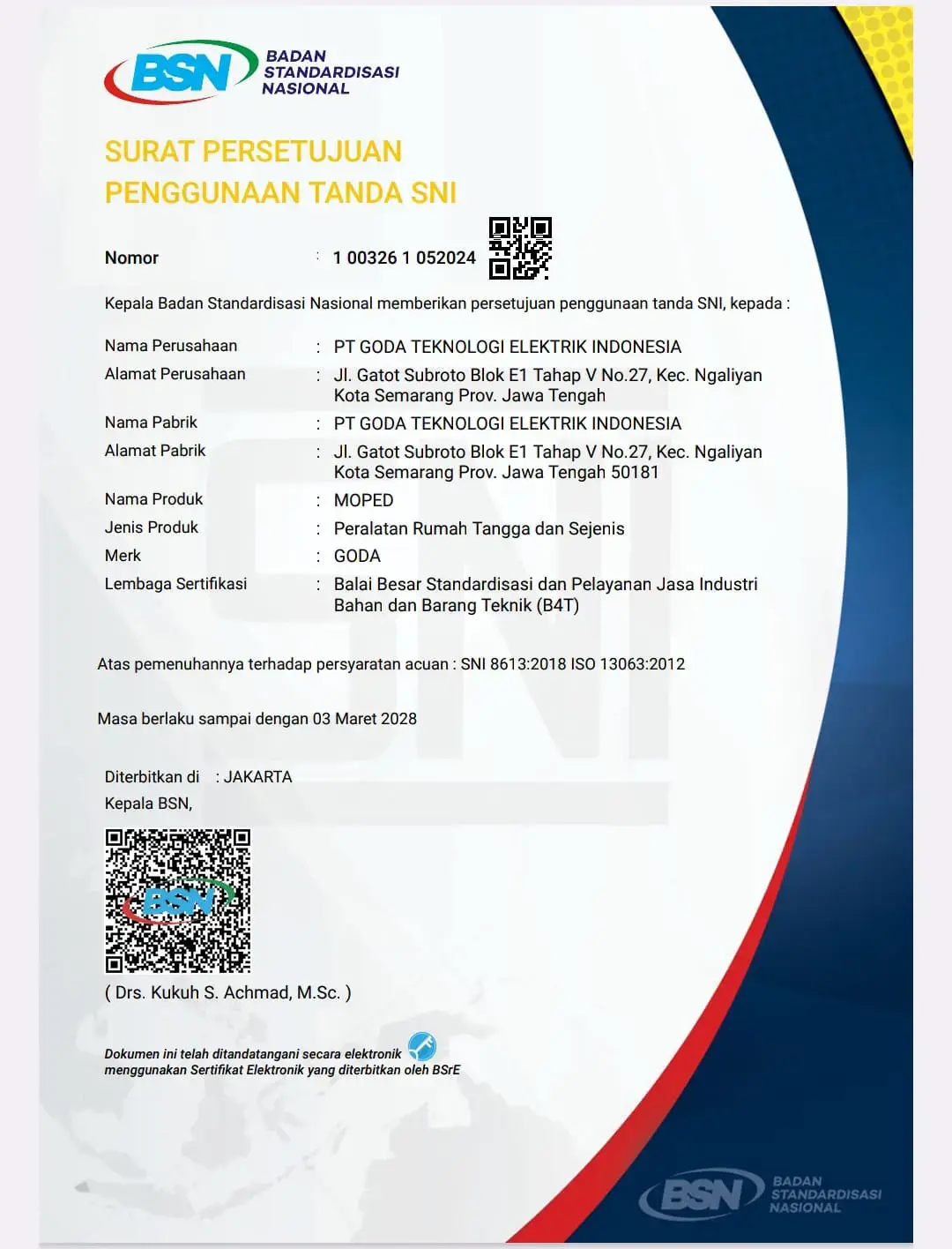 unit Goda keseluruhan nya sudah ber-SNI ya. Bukti bahwa Goda memenuhi standar yang telah di tetapkan pemerintah Indonesia  #fyp #godaindonesia #godakulitasterpercaya 