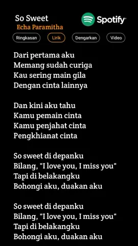 #liriklagu#sosweet#sportify #layrics_songs #berandafyp #berandatiktok #lewatberanda #fyp 